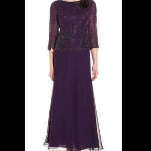 JKARA New Purple Evening Dress